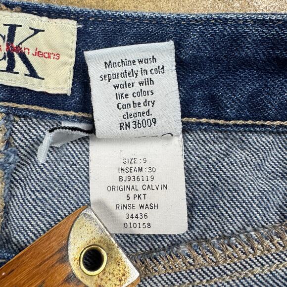 Vintage Calvin Klein Jeans Women’s Size 9 Straight Leg High Rise USA Denim - Picture 9 of 13